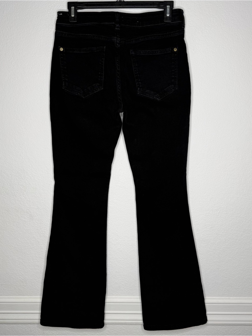 Anthropologie Pilcro Black The Icon Flare Jeans Size 28 - Picture 4 of 10